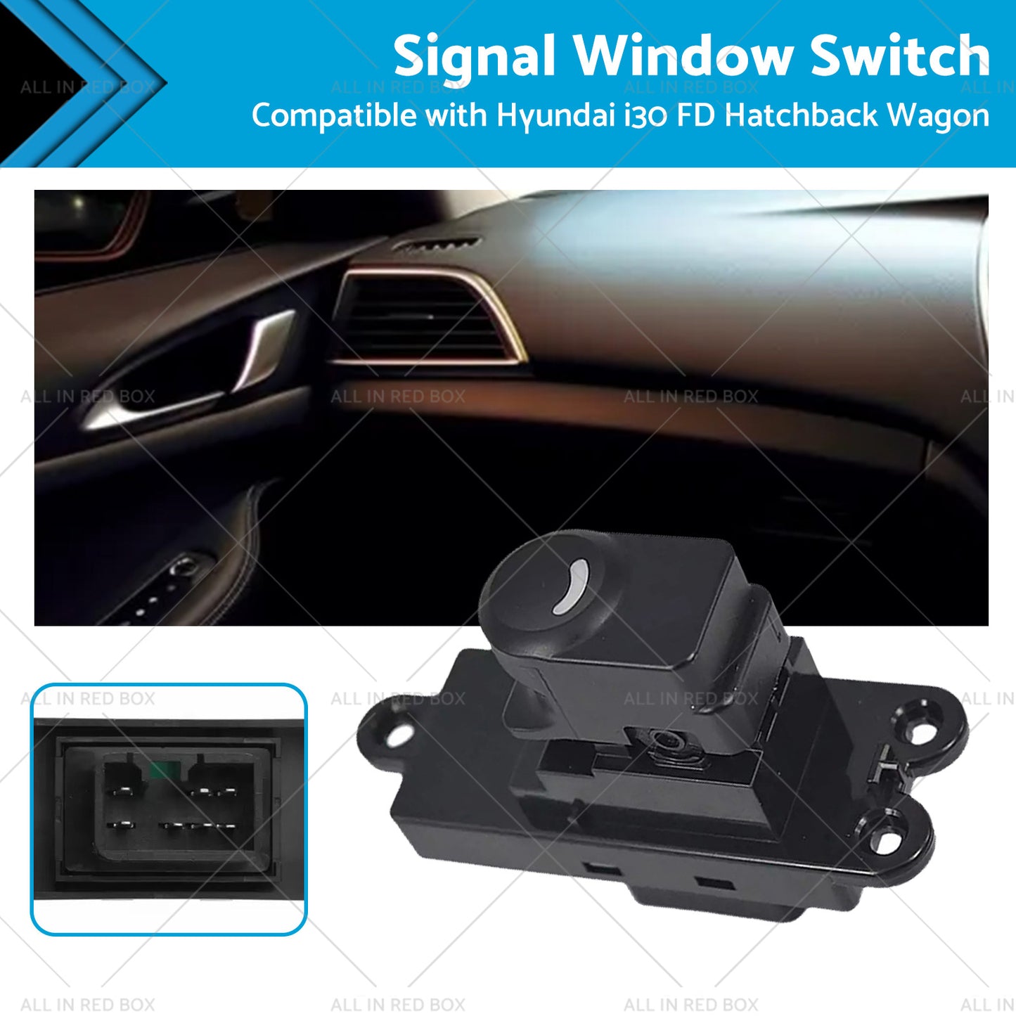 {{ Rear Door Window Switch Suitable For Hyundai I30 FD Hatchback Wagon 2007-2012 }} - Buy Car Parts Online at {{ Kaka Auto Parts }}.