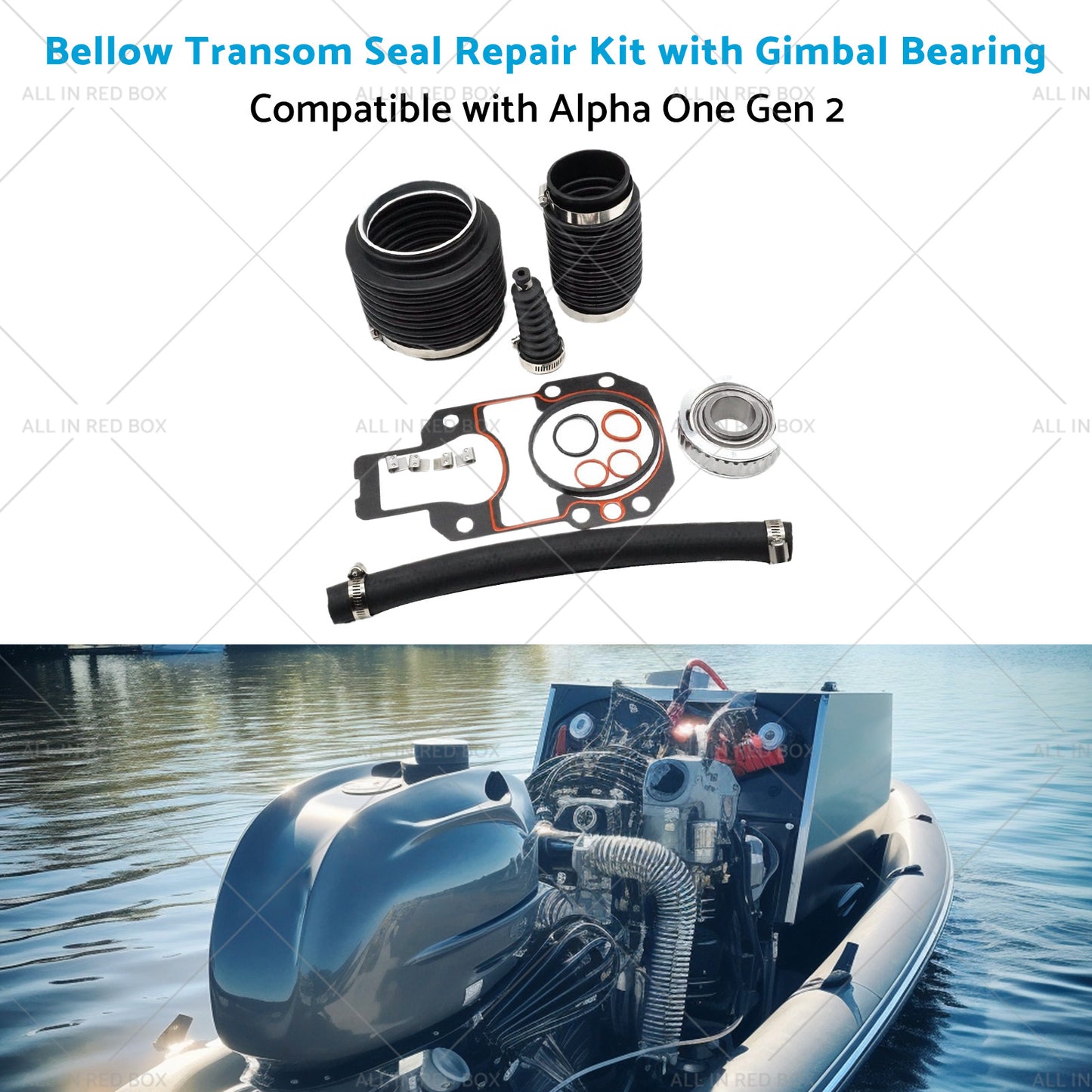 {{ Bellow Transom Seal Repair Kit w Gimbal Bearing Suitable for Alpha One Gen 2 }} - Buy Car Parts Online at {{ Kaka Auto Parts }}.
