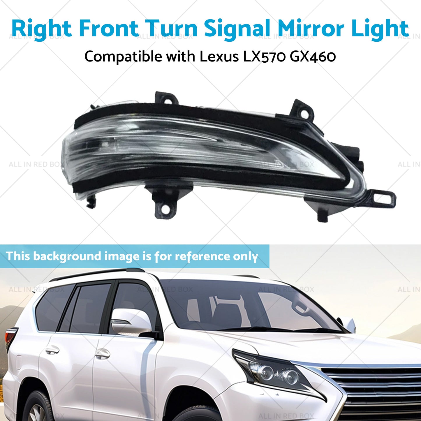 Right Front Turn Signal Mirror Light Suitable for Lexus 13-20 GX460 LX570