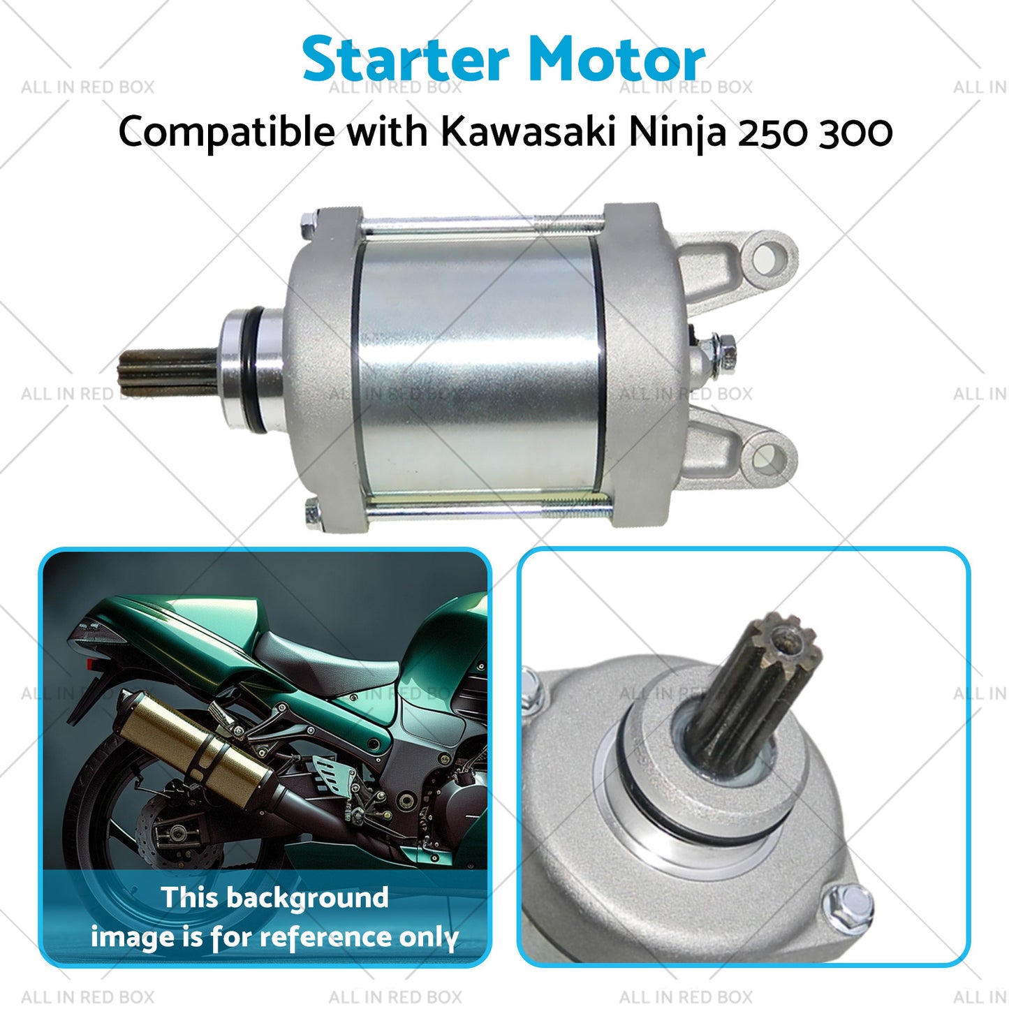 {{ 21163-0717 Starter Motor Suitable for Kawasaki Ninja 250 300 Versys-X 250 13-20 }} - Buy Car Parts Online at {{ Kaka Auto Parts }}.