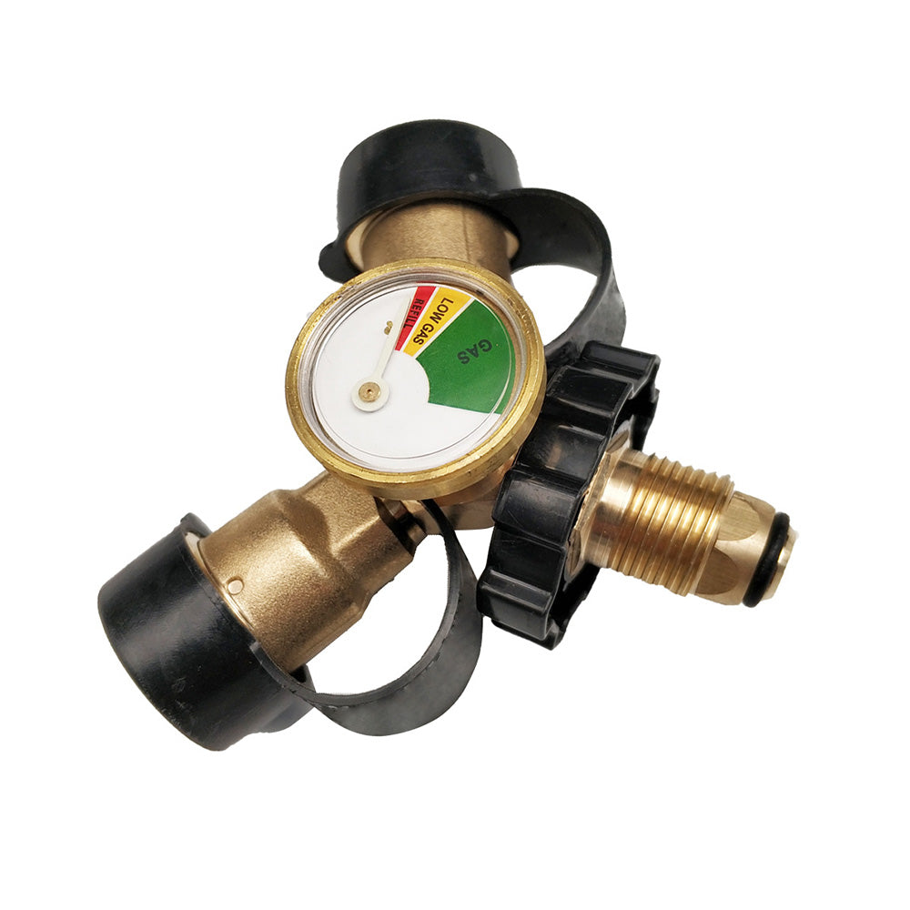 {{ LPG Bottle POL Dual Outlet Adapter inch Y inch Configuration with Gas Level Gauge }} - Buy Car Parts Online at {{ Kaka Auto Parts }}.