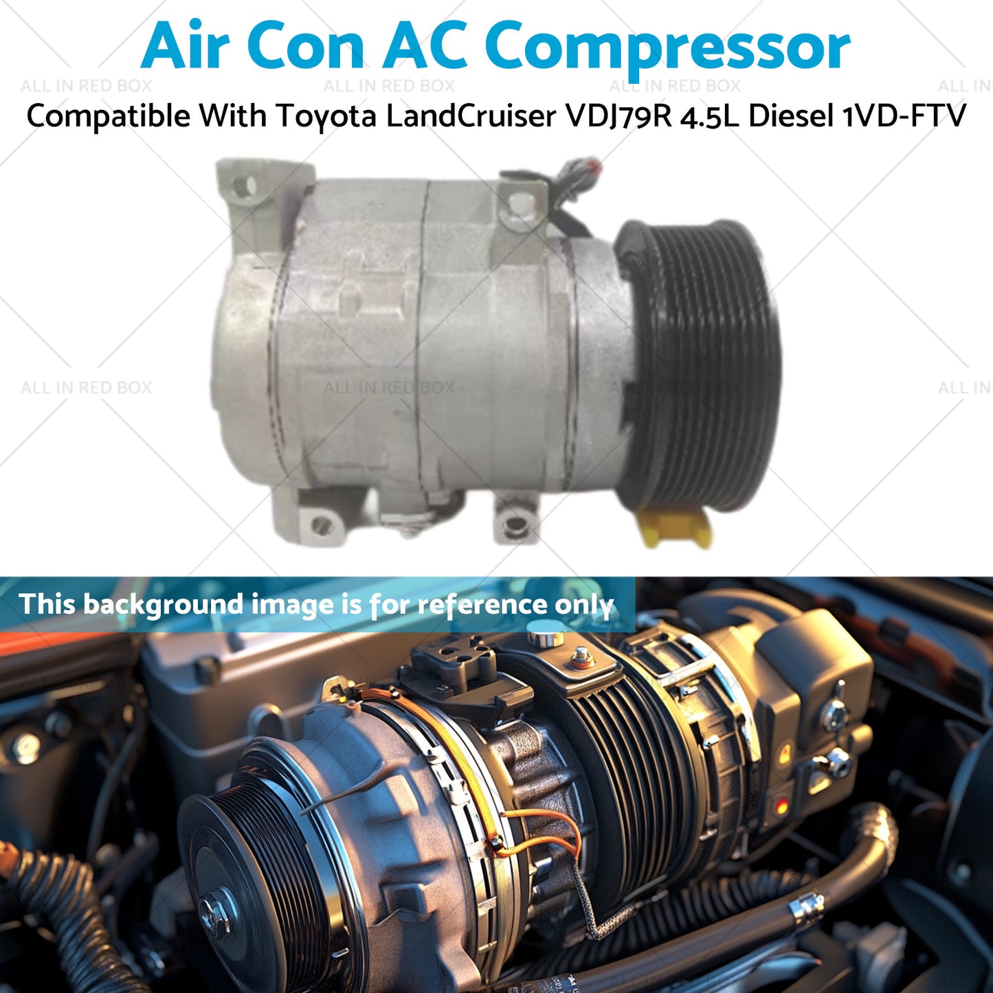 {{ Air Con AC Compressor Suitable for Toyota LandCruiser VDJ79R 4.5L Diesel 1VD-FTV }} - Buy Car Parts Online at {{ Kaka Auto Parts }}.
