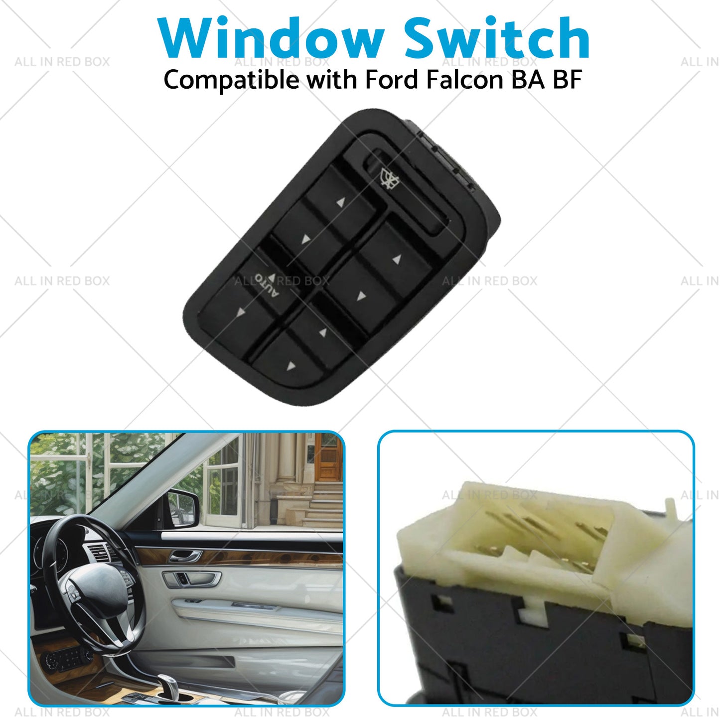 {{ Power Window Switch with Illumination Suitable for 2002-2008 Ford Falcon BA BF }} - Buy Car Parts Online at {{ Kaka Auto Parts }}.