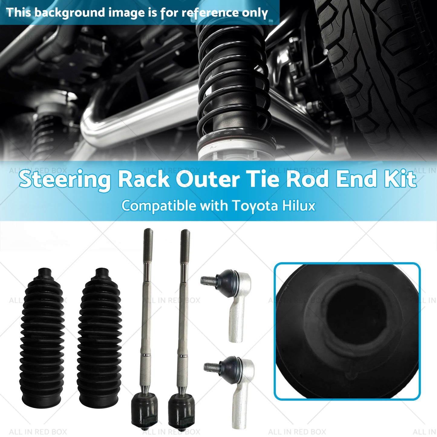 {{ 6PCS Inner Rack Tie Rod End Kit Suitablefor 05-15 Toyota Hilux 4WD GGN25R KUN26R }} - Buy Car Parts Online at {{ Kaka Auto Parts }}.
