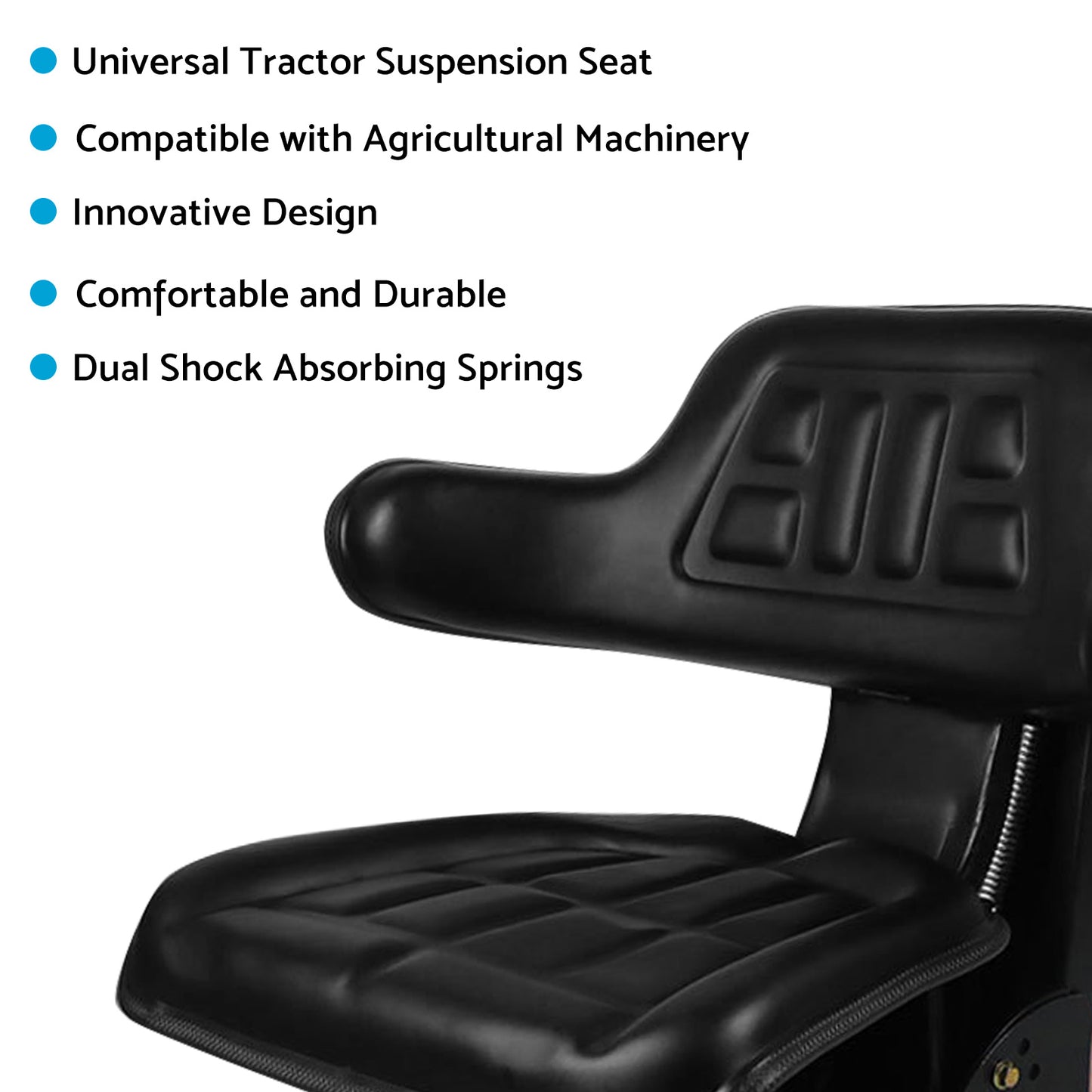 {{ Universal Tractor Seat Forklift Excavator Truck Digger Chair Adjustable Cushion }} - Buy Car Parts Online at {{ Kaka Auto Parts }}.
