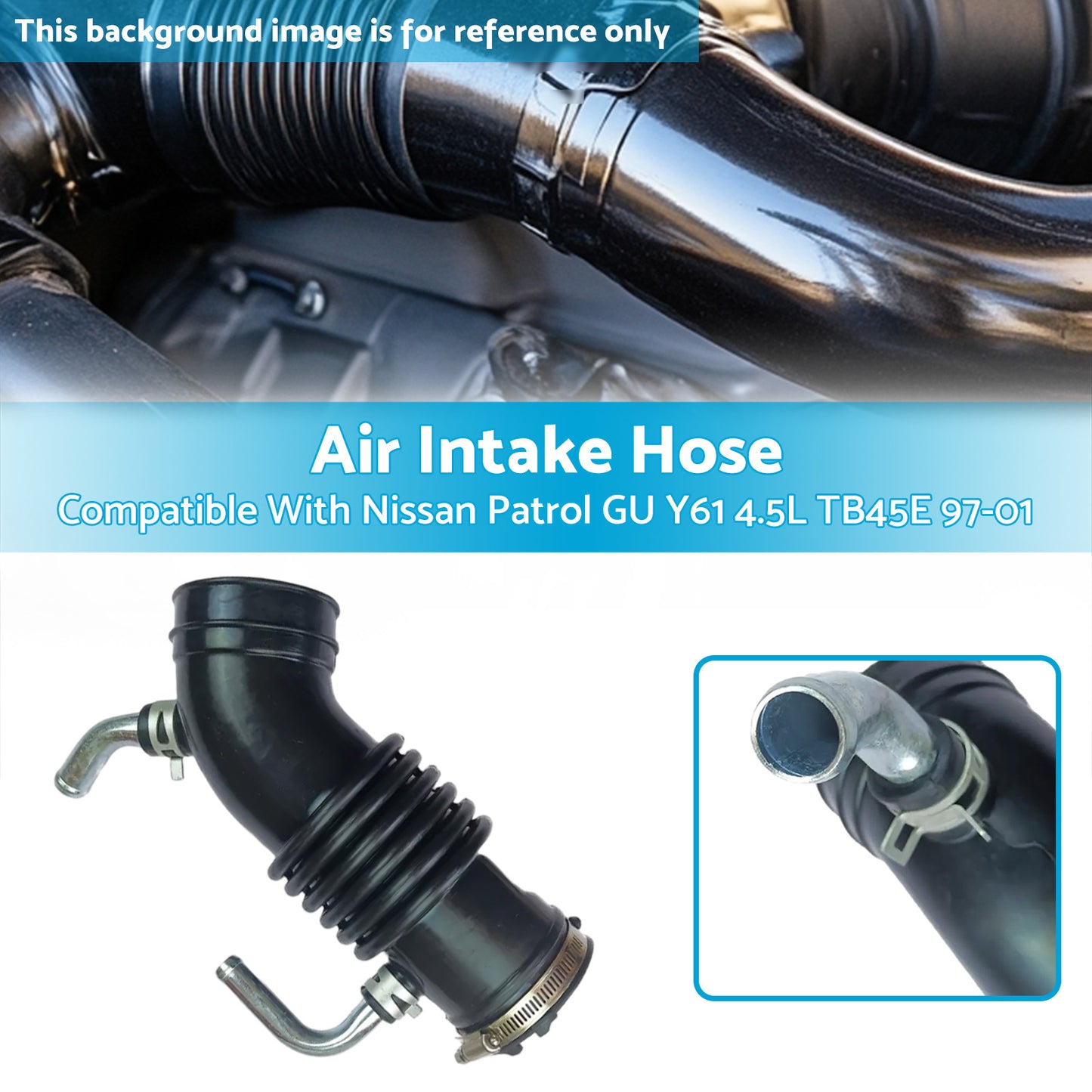 {{ Air Intake Hose Pipe Suitable For Nissan Patrol GU Y61 Petrol 4.5L TB45E 1997-01 }} - Buy Car Parts Online at {{ Kaka Auto Parts }}.