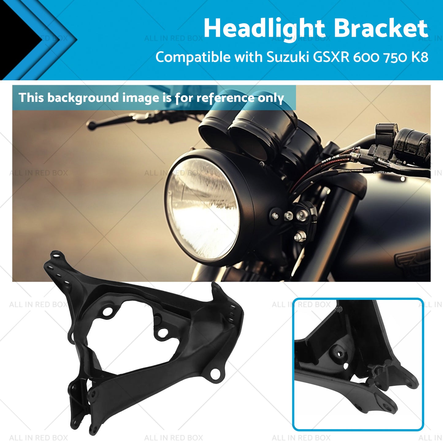{{ Front Headlight Bracket Suitable for Suzuki GSXR 600 750 K8 2008-2009 - Aluminum }} - Buy Car Parts Online at {{ Kaka Auto Parts }}.