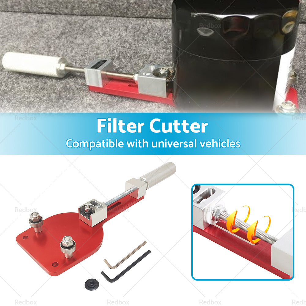 Filter Cutting Range 2-3 or 8 inch - 5 inch Car Oil Filter Cutter Tool Aluminum Alloy Red