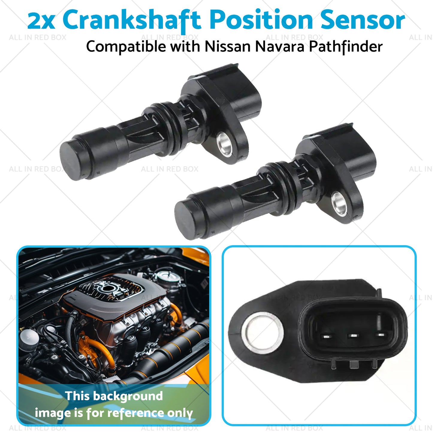 {{ 2x Crankshaft Position Sensor Suitable For Nissan Navara D40 Pathfinder R51 }} - Buy Car Parts Online at {{ Kaka Auto Parts }}.
