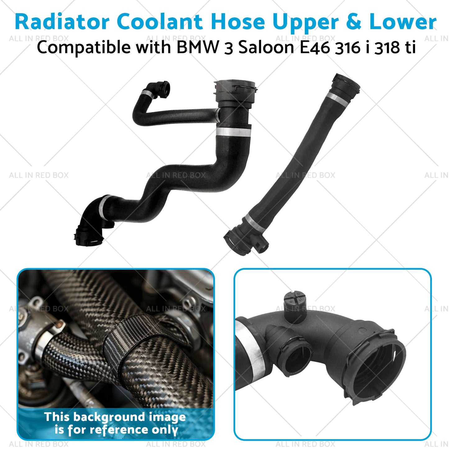 {{ Upper and Lower Radiator Coolant Hose Suitable for BMW 3 Saloon E46 316 i 318 ti }} - Buy Car Parts Online at {{ Kaka Auto Parts }}.