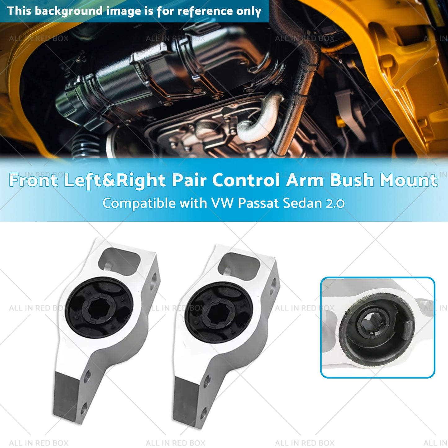 {{ Front Left and Right Pair Control Arm Bush Mount Suitable for VW Passat Sedan 2. 0 }} - Buy Car Parts Online at {{ Kaka Auto Parts }}.