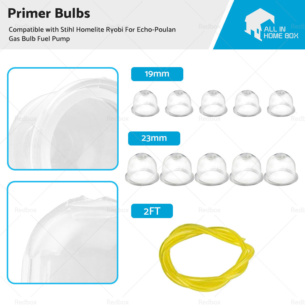 5x Primer Bulbs Suitable For Stihl Homelite Ryobi Echo-Poulan Gas Bulb Fuel Pump