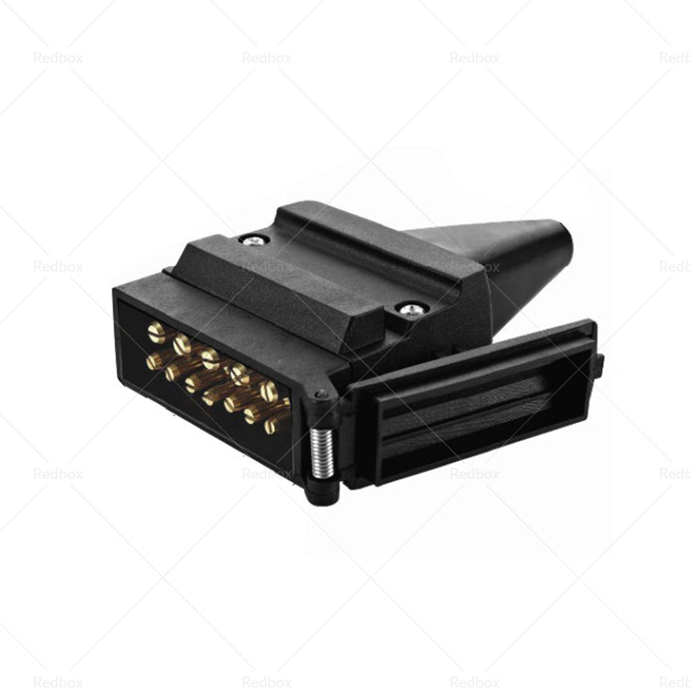 82171BL 12 Pin Flat Connector Plug Suitable For Trailer Caravan Boat Vehicle