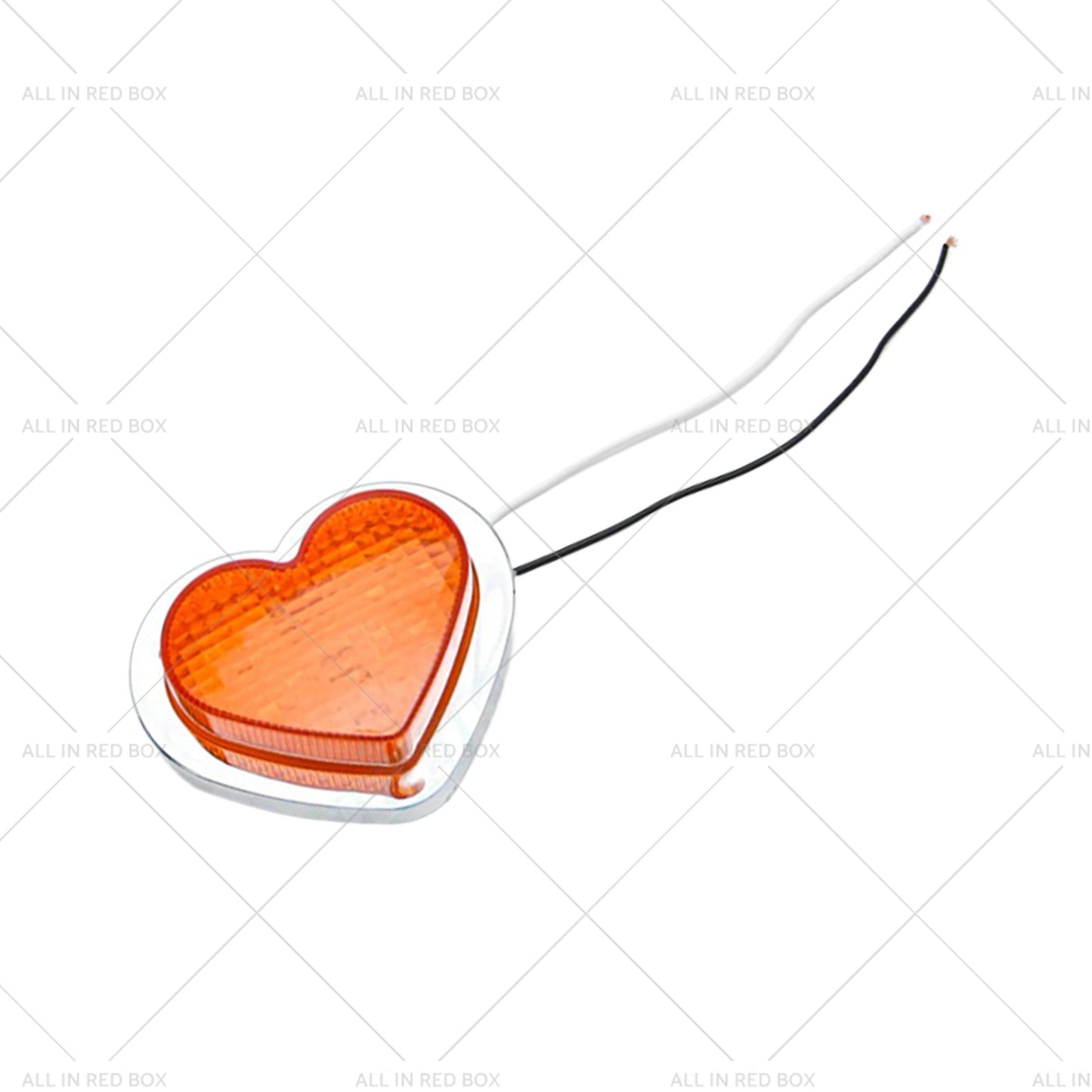 {{ Heart Pair 12V LED Side Marker Indicators Clear Flash Amber }} - Buy Car Parts Online at {{ Kaka Auto Parts }}.