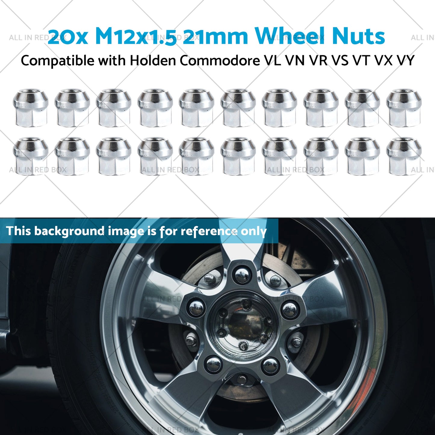 {{ 20x M12x1. 5 Wheel Nuts Suitable for Holden Commodore VL VN VR VS VT VX VY }} - Buy Car Parts Online at {{ Kaka Auto Parts }}.