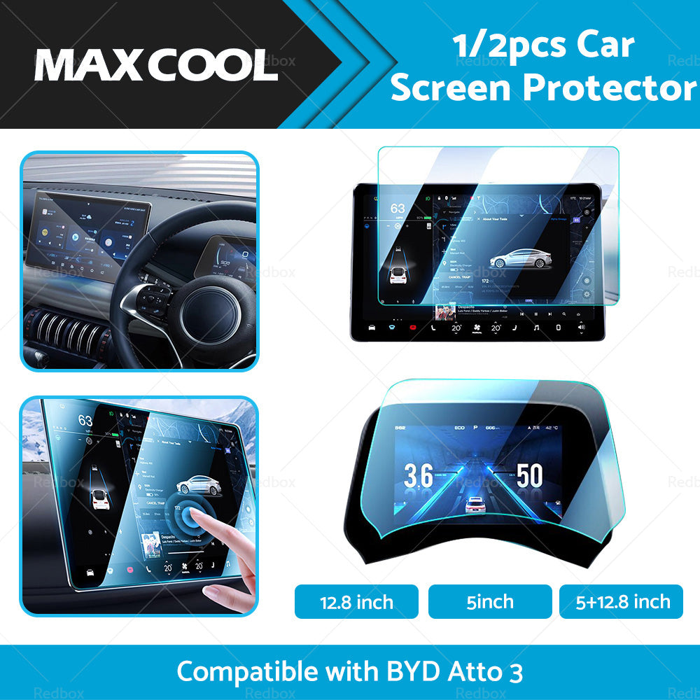 {{ Tempered Glass Screen Protector Center Control Suitable for BYD Atto3 Dolphin }} - Buy Car Parts Online at {{ Kaka Auto Parts }}.