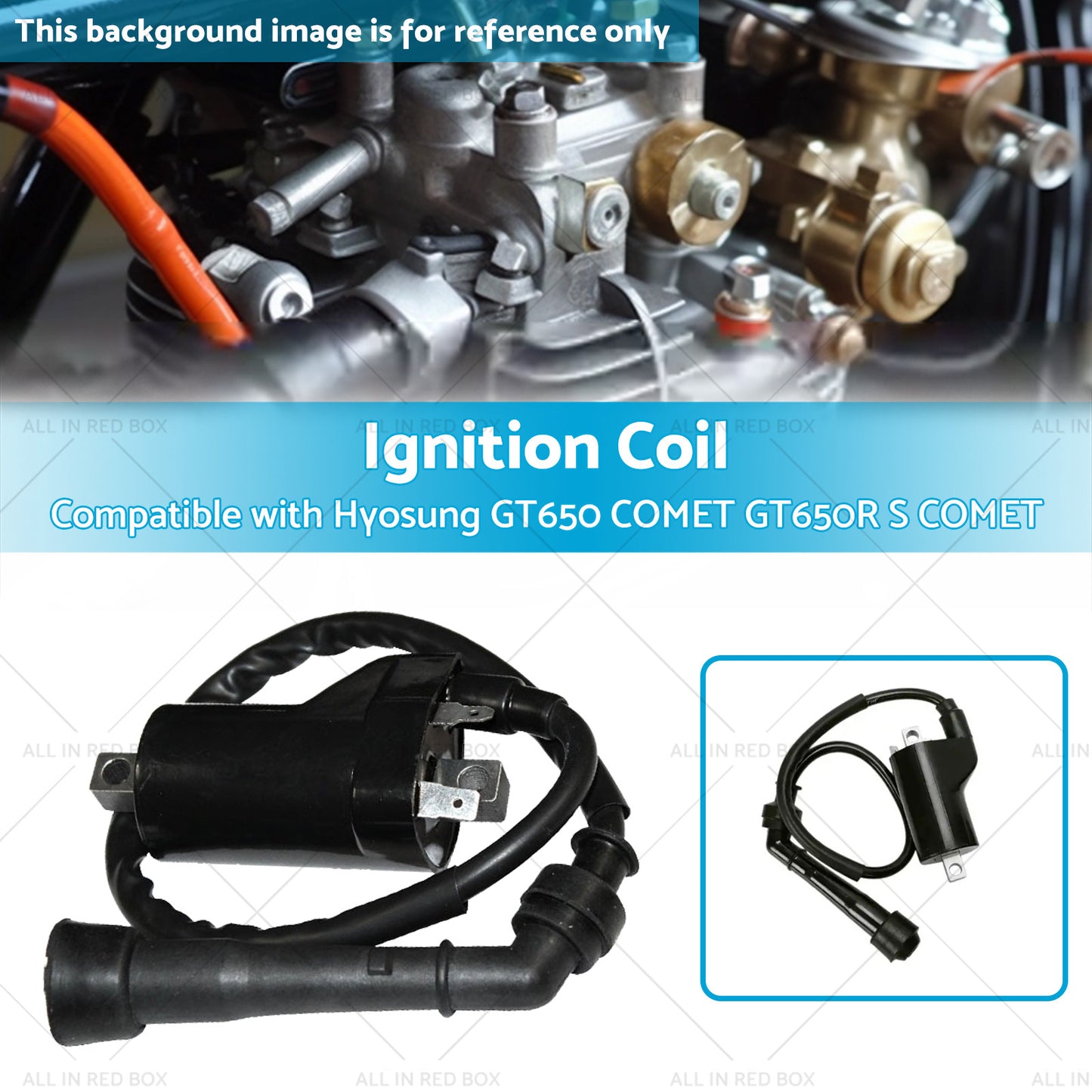 {{ 12V Single Lead Ignition Coil Suitable For Hyosung GT650 COMET GT650R S COMET }} - Buy Car Parts Online at {{ Kaka Auto Parts }}.