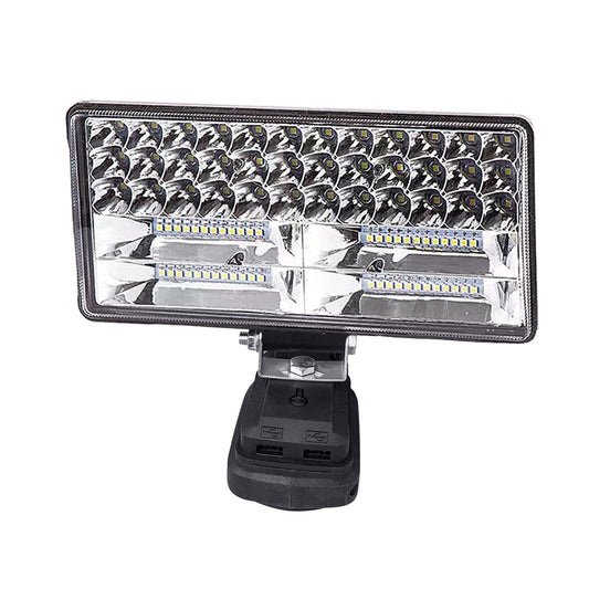 2x 18V 8in LED Work Light Torch with USB Ports Suitable For Makita Battery Camping/Flashlight Use