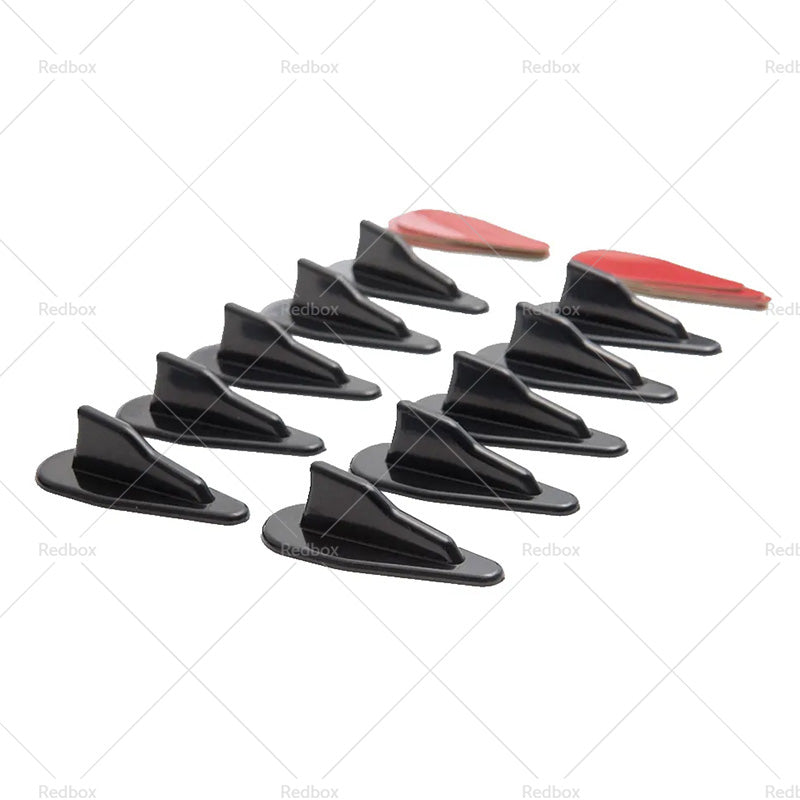 For Spoiler Roof Wing Air Vortex Generator Set of 10 Diffuser Shark Fin Kit