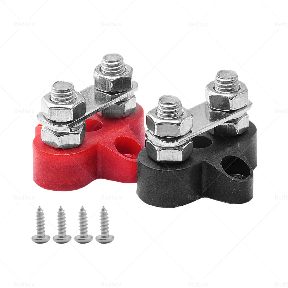 Bus Bar Terminal Blocks Heavy Duty M8+M8 Positive Power Distribution Studs