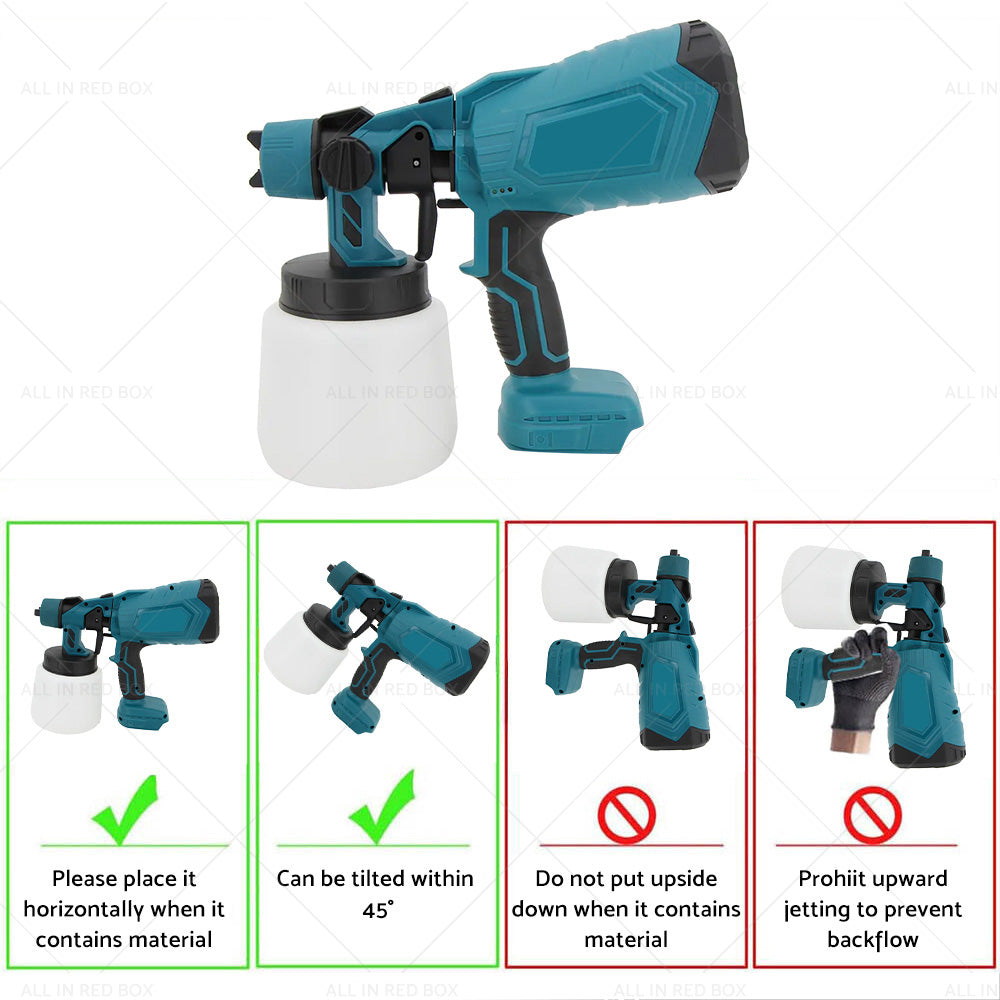 Electric Spray Gun Cordless Paint Airless Sprayer Suitable For Makita Battery