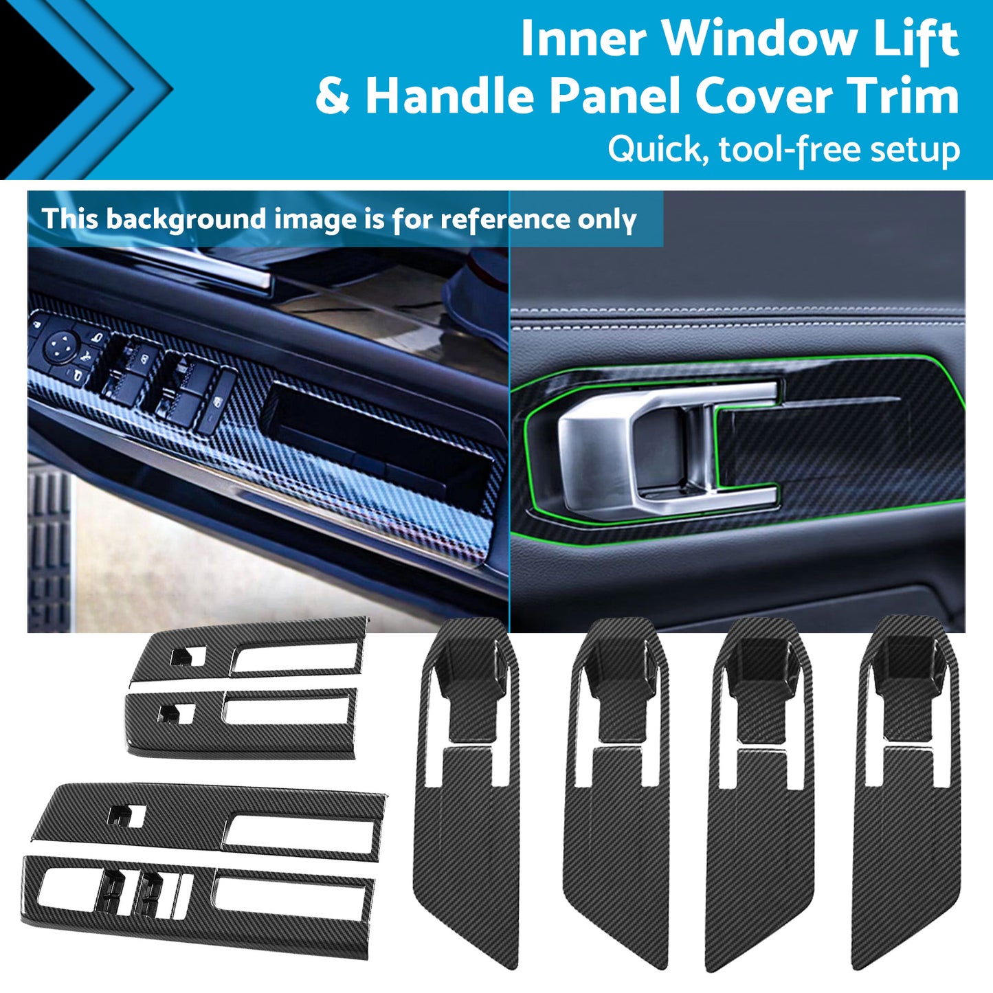 {{ Inner Window Lift & Handle Panel Cover Trim Suitable For Mitsubishi Triton 23-25 }} - Buy Car Parts Online at {{ Kaka Auto Parts }}.