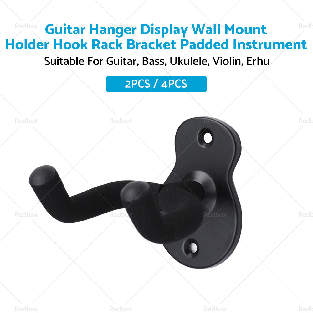 {{ Guitar Hanger Display Wall Mount Holder Hook Rack Bracket Padded Instrument }} - Buy Car Parts Online at {{ Kaka Auto Parts }}.