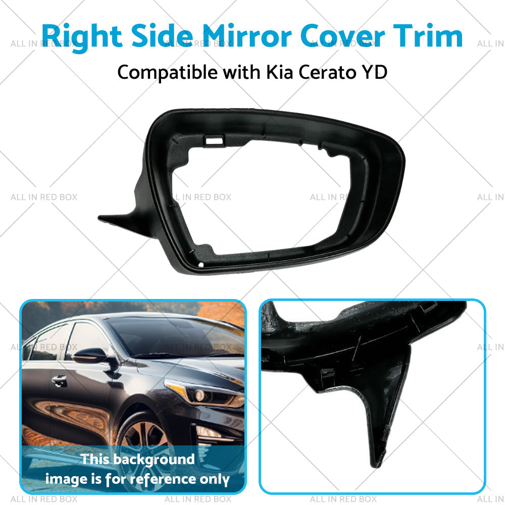 {{ Right Side Mirror Cover Trim Suitable for ?Kia Cerato YD 2013-2018 Matte Black }} - Buy Car Parts Online at {{ Kaka Auto Parts }}.