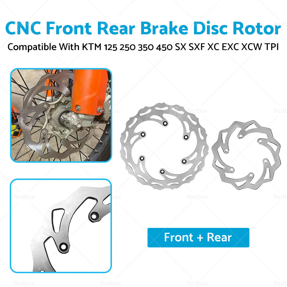 {{ CNC Front Rear Brake Disc Rotor Suitable For KTM 125 250 350 450 SX SXF XC EXC }} - Buy Car Parts Online at {{ Kaka Auto Parts }}.