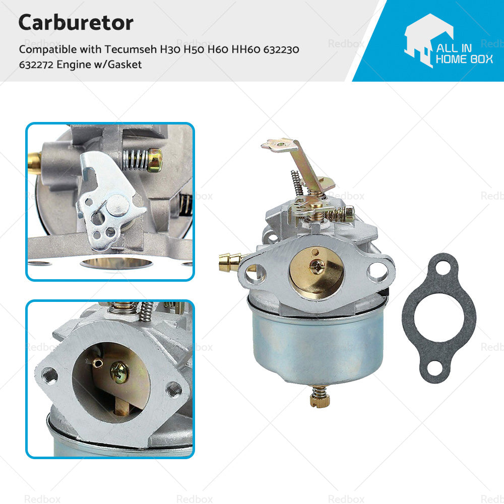 Carburetor Suitable For Tecumseh H30 H50 H60 HH60 632230 632272 Engine w or Gasket