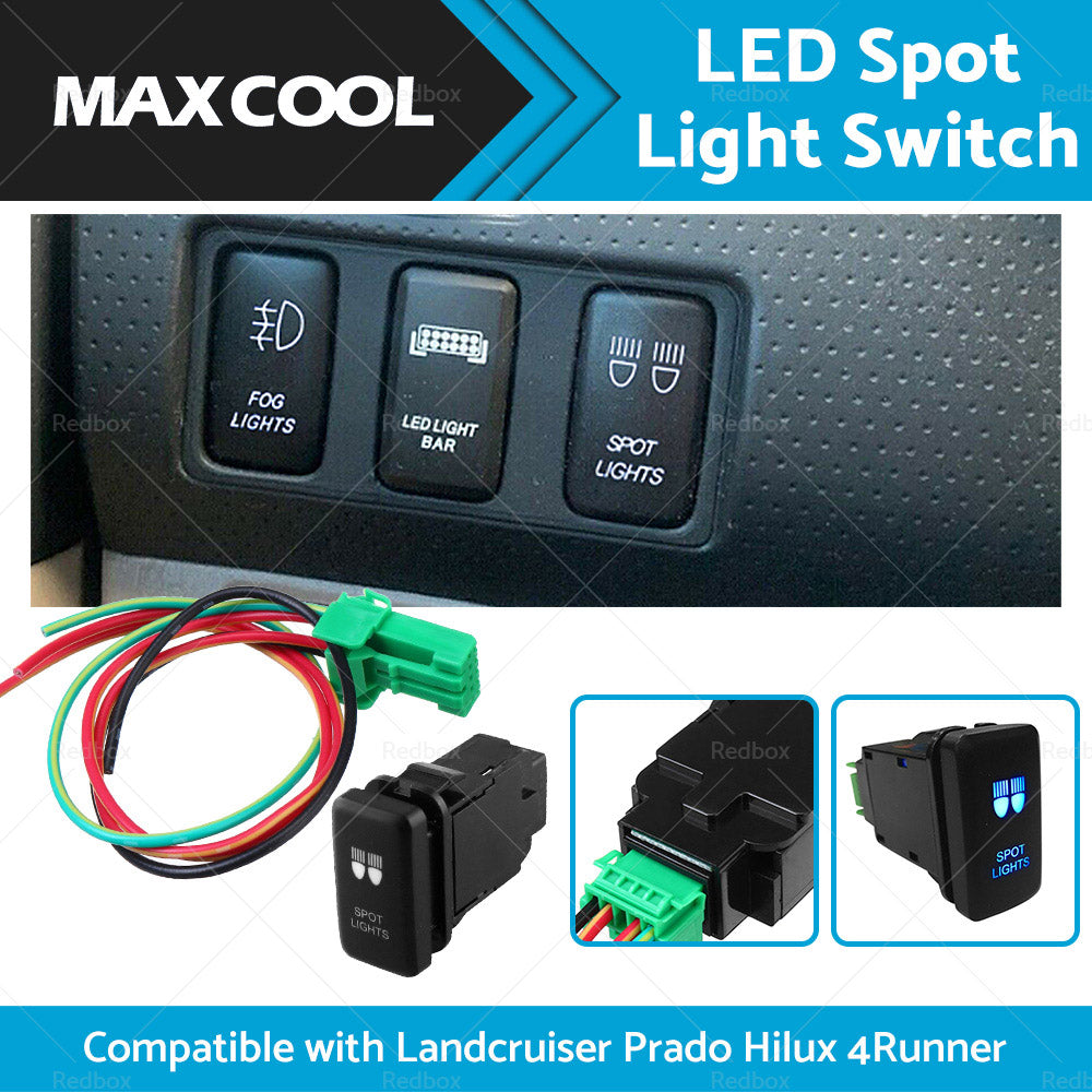 {{ Suitable for Landcruiser Prado Hilux 4Runner SPOT LIGHTS BLUE LED Push Switch }} - Buy Car Parts Online at {{ Kaka Auto Parts }}.