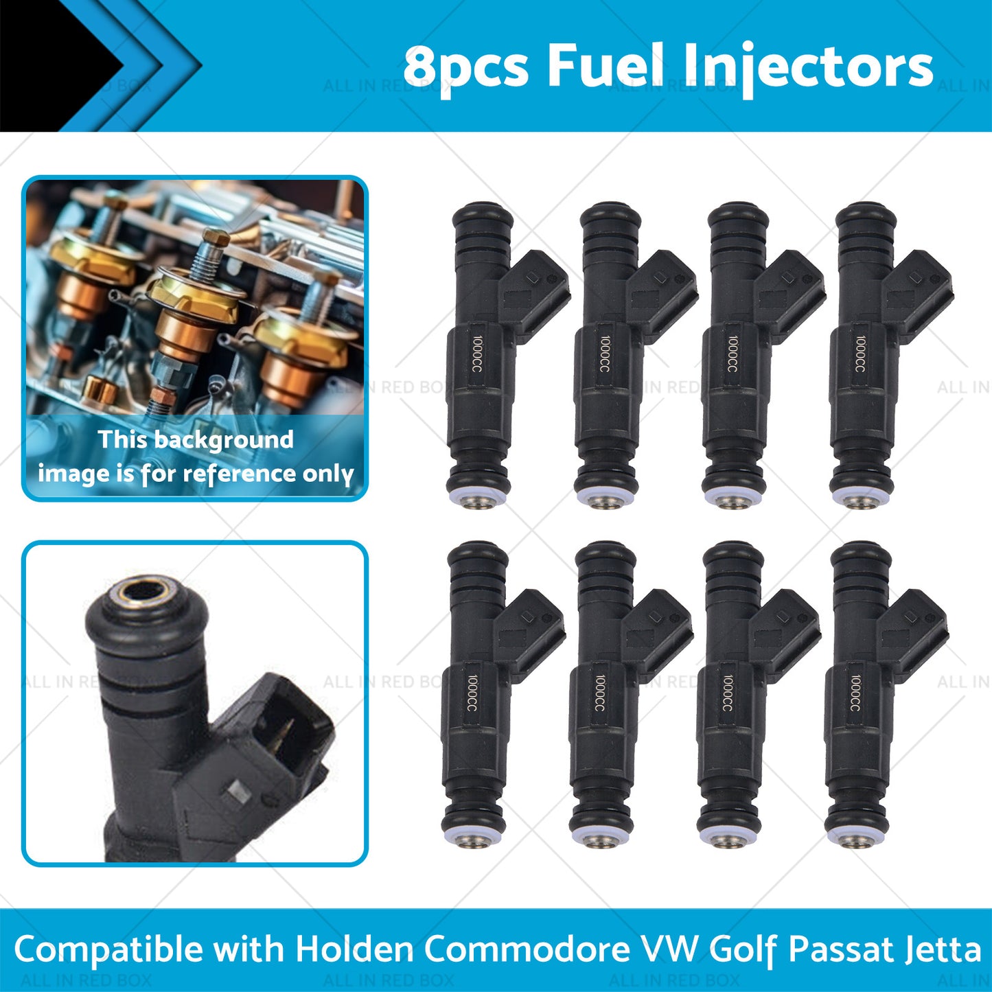 {{ 8pcs 1000cc Fuel Injectors Suitable for LS1 HSV Gen 3 XR8 Commodore VN to VY V6 }} - Buy Car Parts Online at {{ Kaka Auto Parts }}.