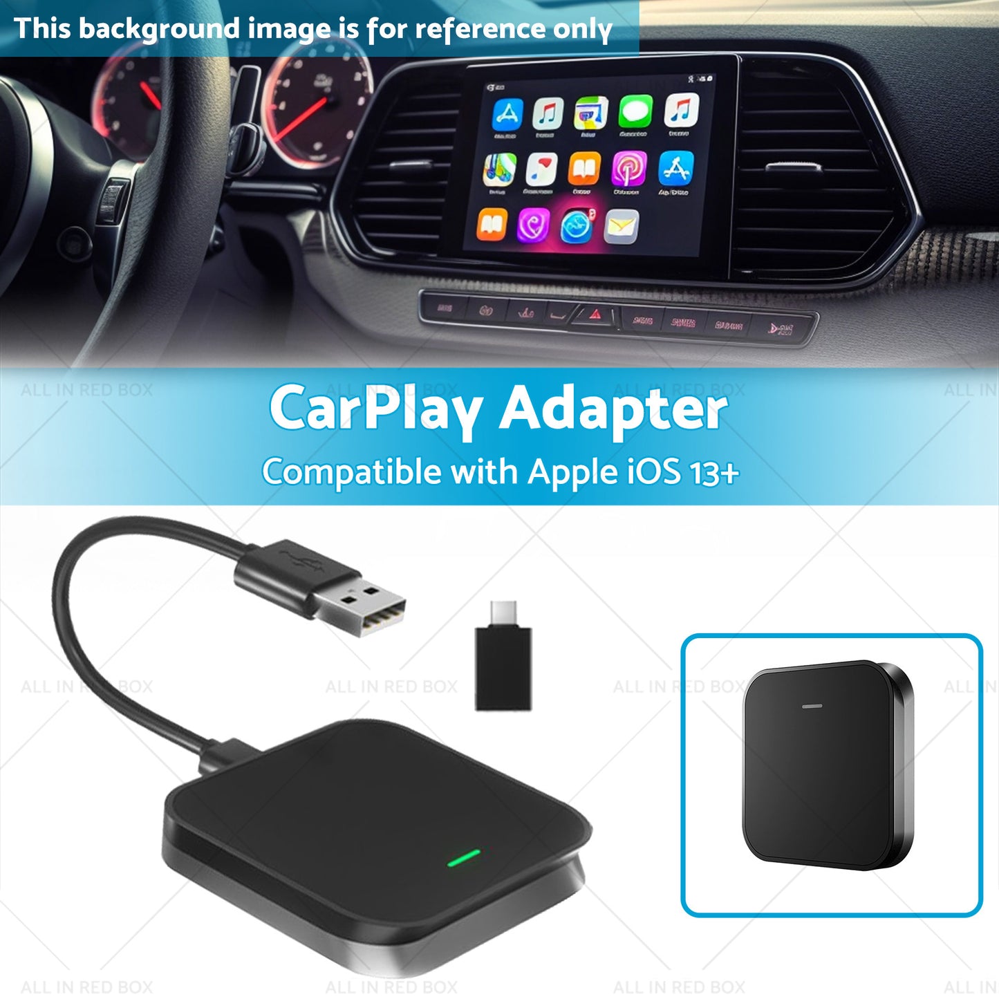 {{ Bluetooth USB Wireless Receiver Black Suitable for Apple CarPlay Adapter }} - Buy Car Parts Online at {{ Kaka Auto Parts }}.