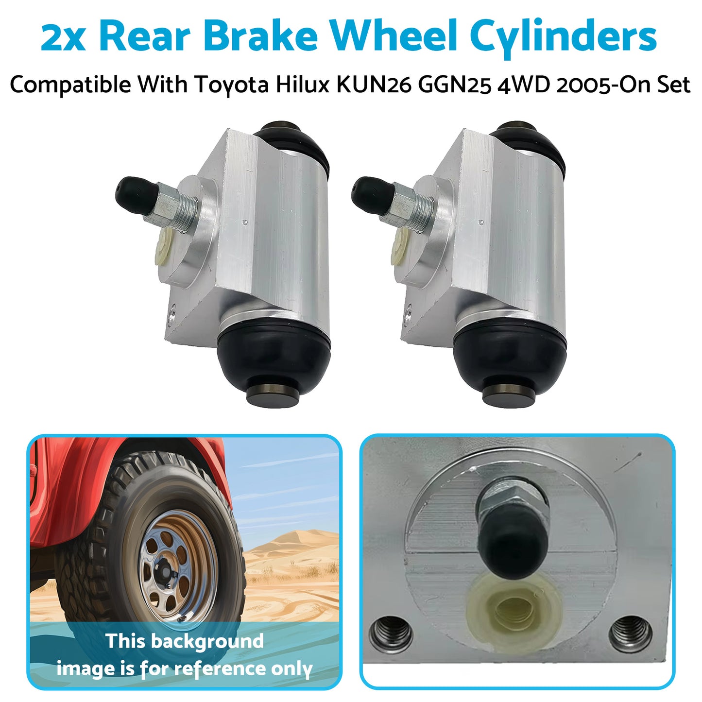 Rear Brake Wheel Cylinders 4x4 Suitable for Toyota Hilux KUN26 GGN25 4WD 2005-On