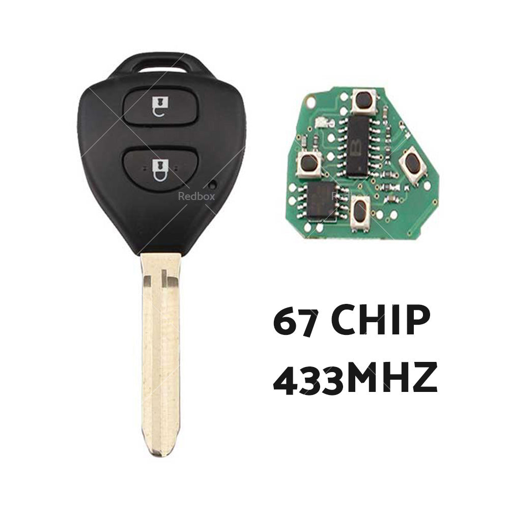 Complete Remote Car Key Suitable For Toyota Hilux or Yaris 2005-2009 4D-67