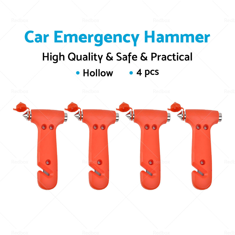 4x Emergency Safety Hammer Breaker Car Cutter Window Belt 2 in 1 Tool Bus Glass