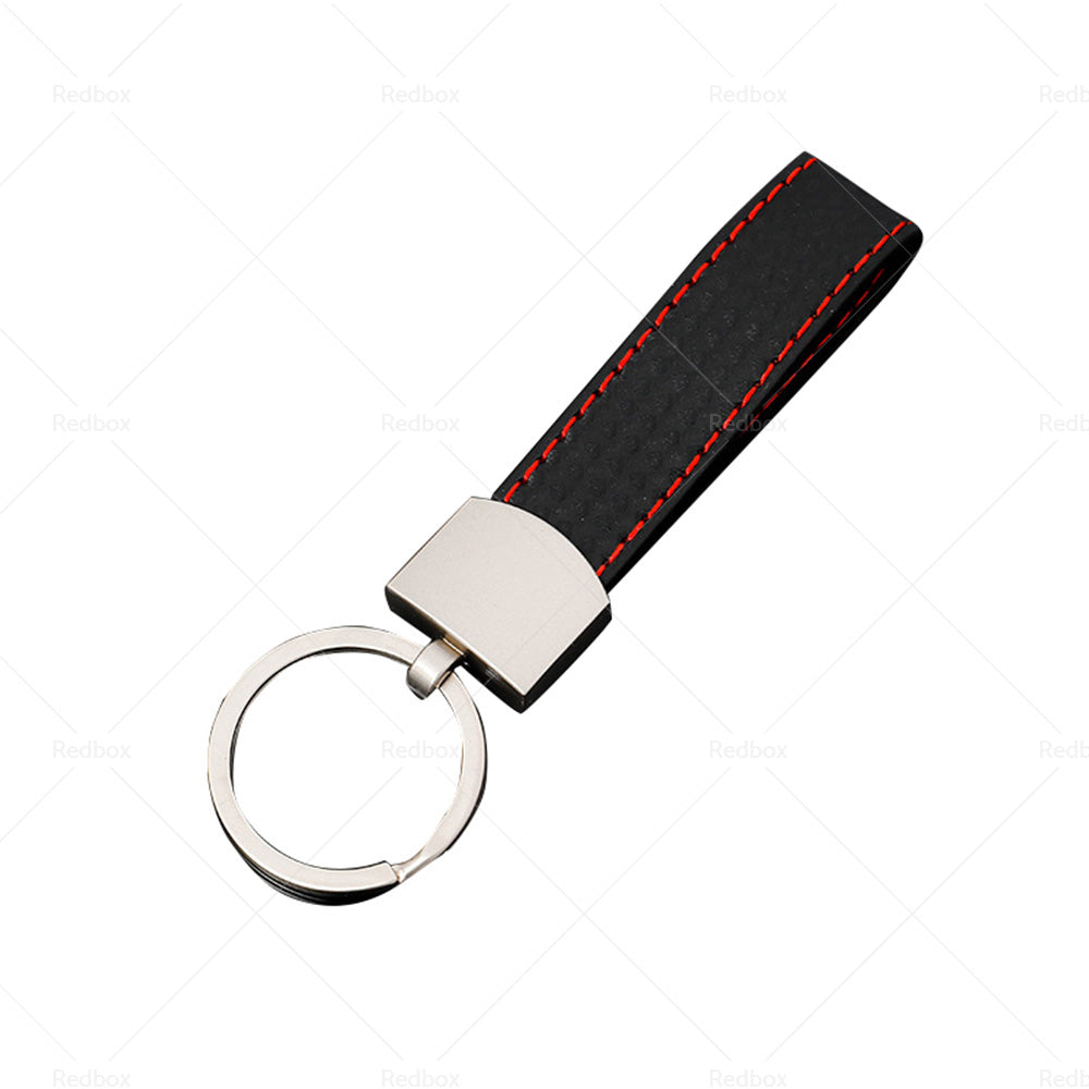 1 Piece Black Key Ring Keychain Keyring Metal PU Leather Key Chain Universal