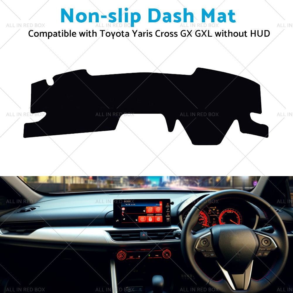{{ Black Non-Slip Dash Mat Cover Suitable For Toyota Yaris Cross GX GXL 5 2020-2022 }} - Buy Car Parts Online at {{ Kaka Auto Parts }}.