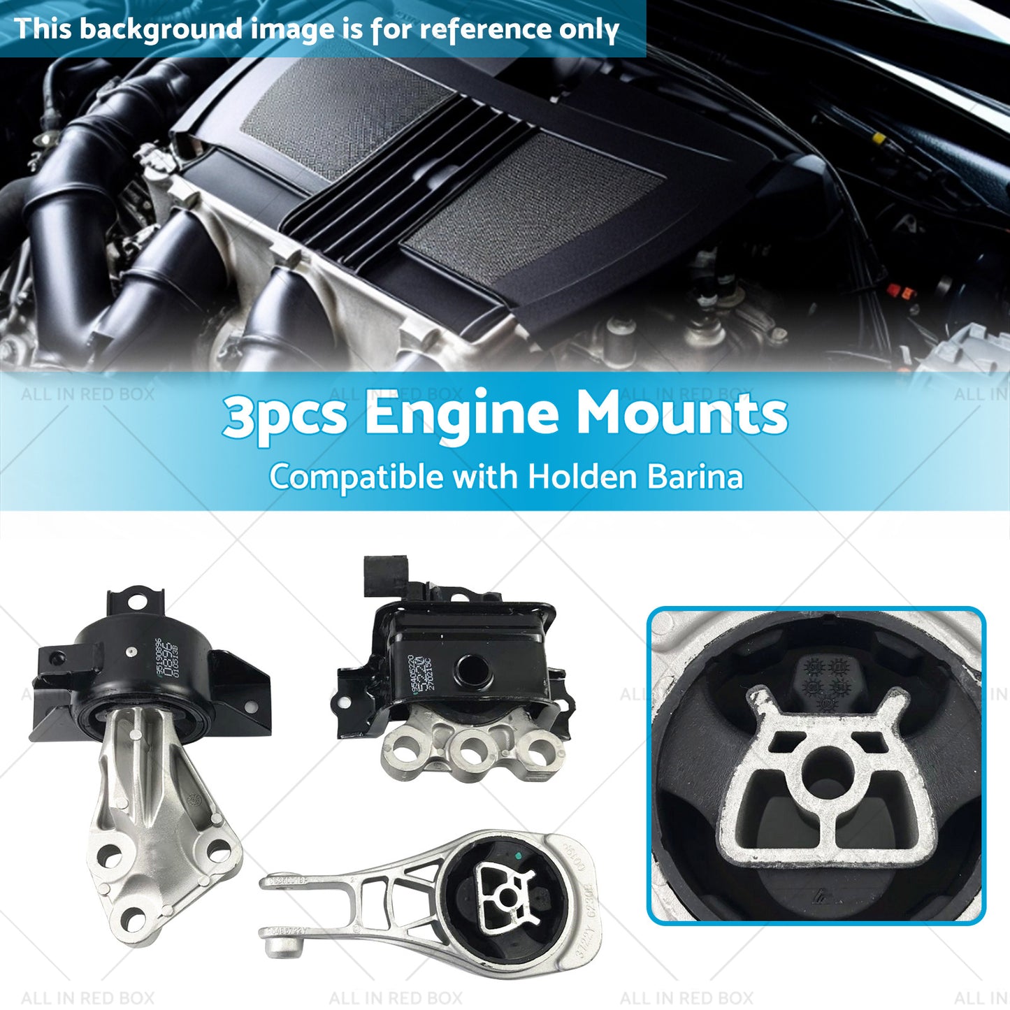 {{ 3PCS Engine Mount Suitable For Holden Barina TM 1. 6L F16D4 2011-2019 }} - Buy Car Parts Online at {{ Kaka Auto Parts }}.
