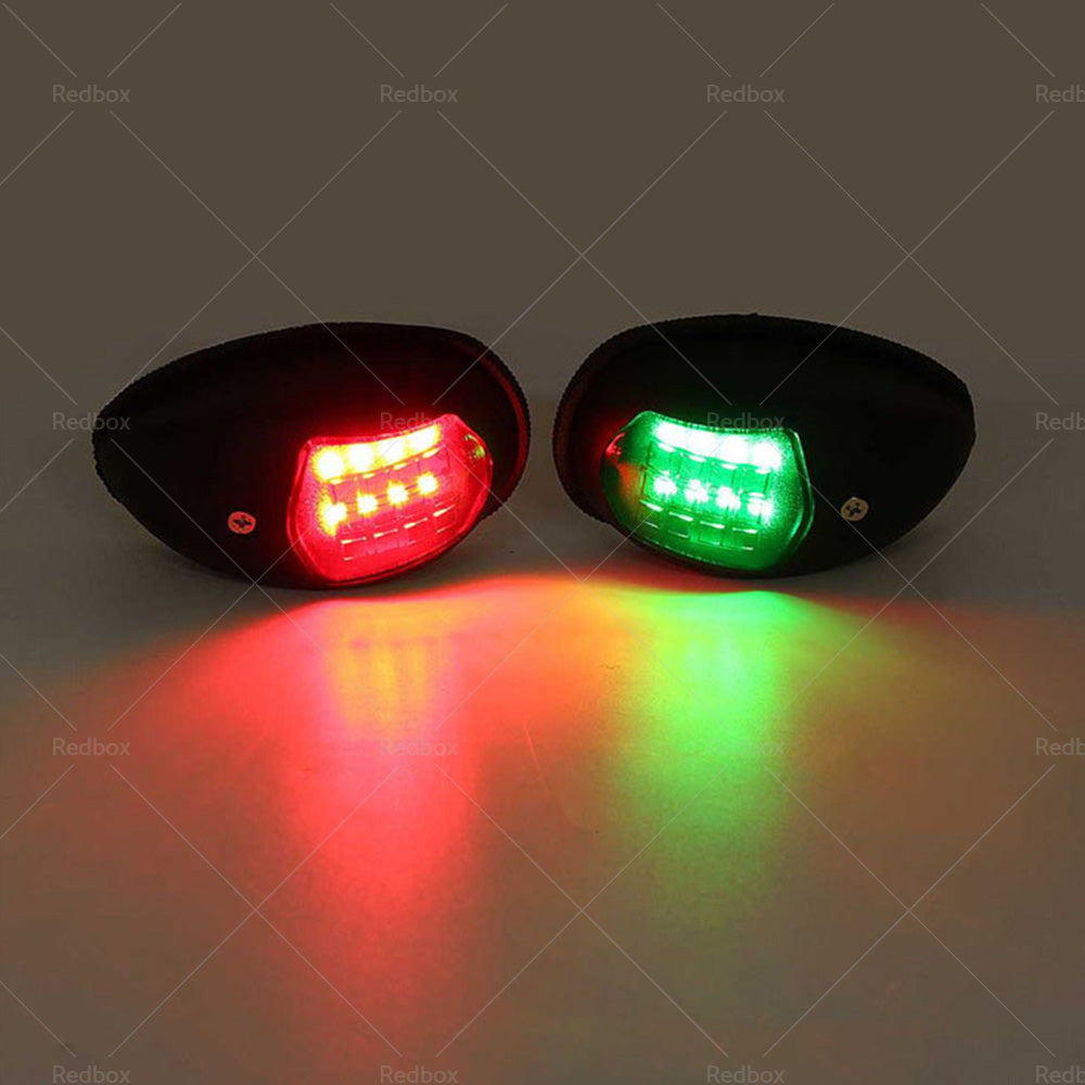 {{ Pair Red and Green 8LED Navigation Lights Marine Bow Light Lamp for Boat Pontoon }} - Buy Car Parts Online at {{ Kaka Auto Parts }}.
