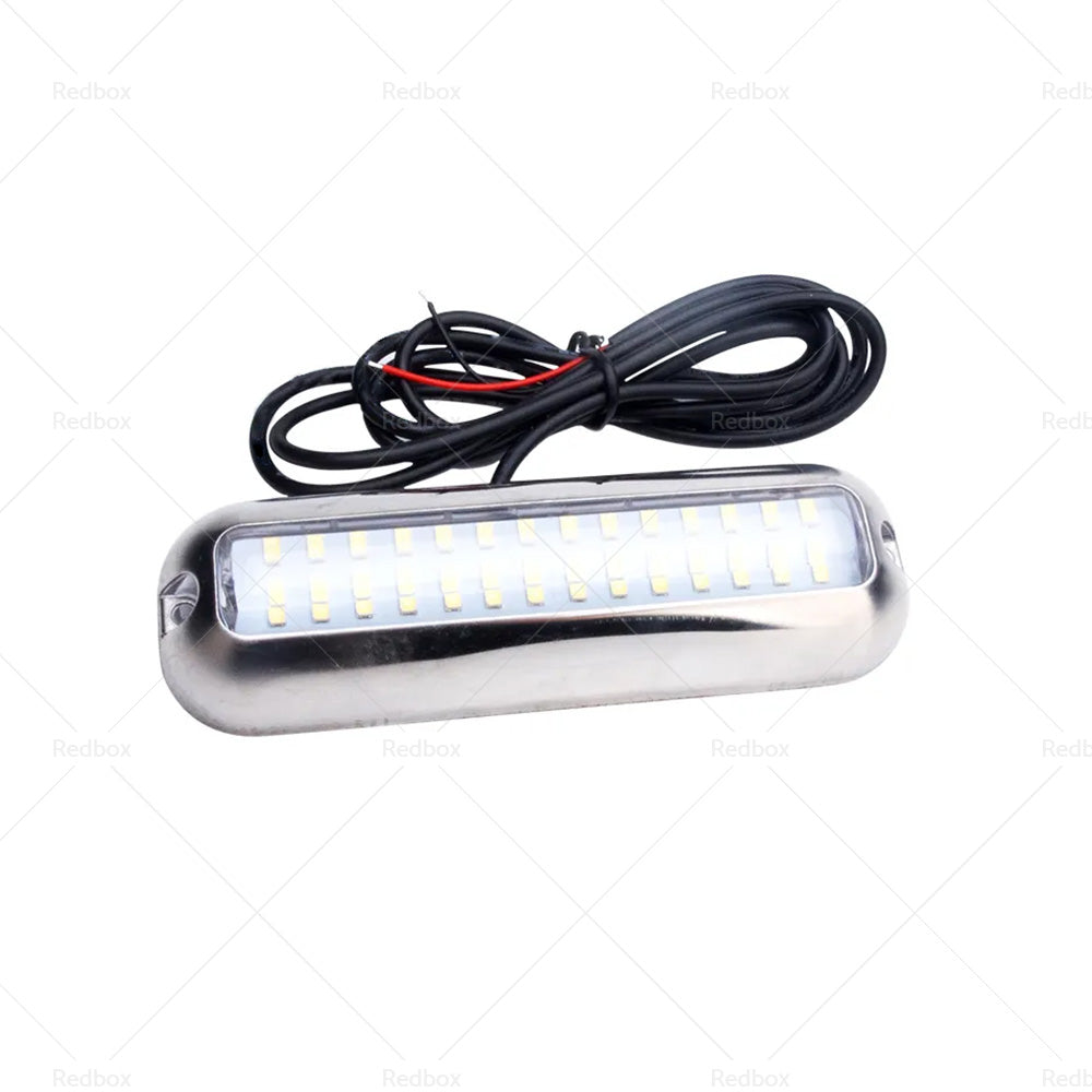 Pair 42LED Boat Light Stainless Steel Underwater Pontoon For Marine Boat Transom