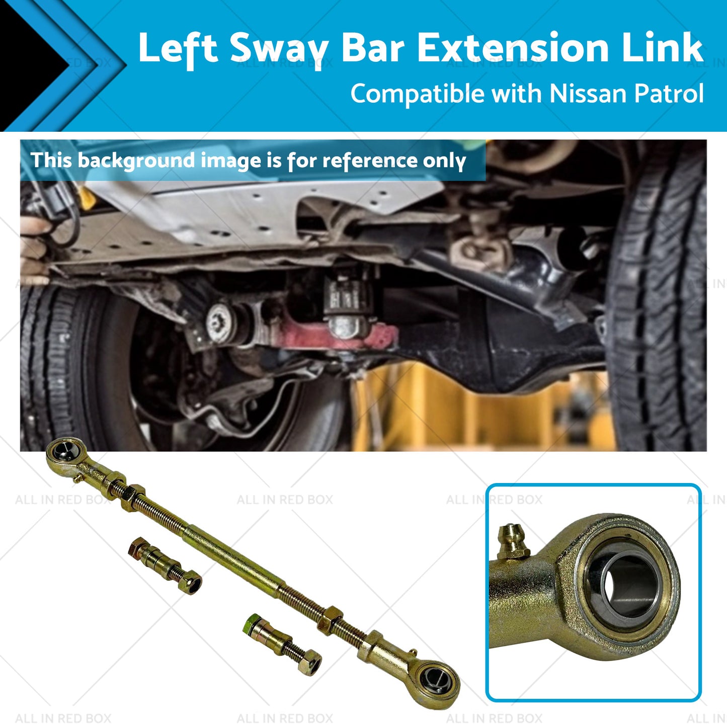 {{ LH Rear Sway Bar Extension Link for 2 inch - 8 inch Suitable for Nissan Patrol GU GQ }} - Buy Car Parts Online at {{ Kaka Auto Parts }}.