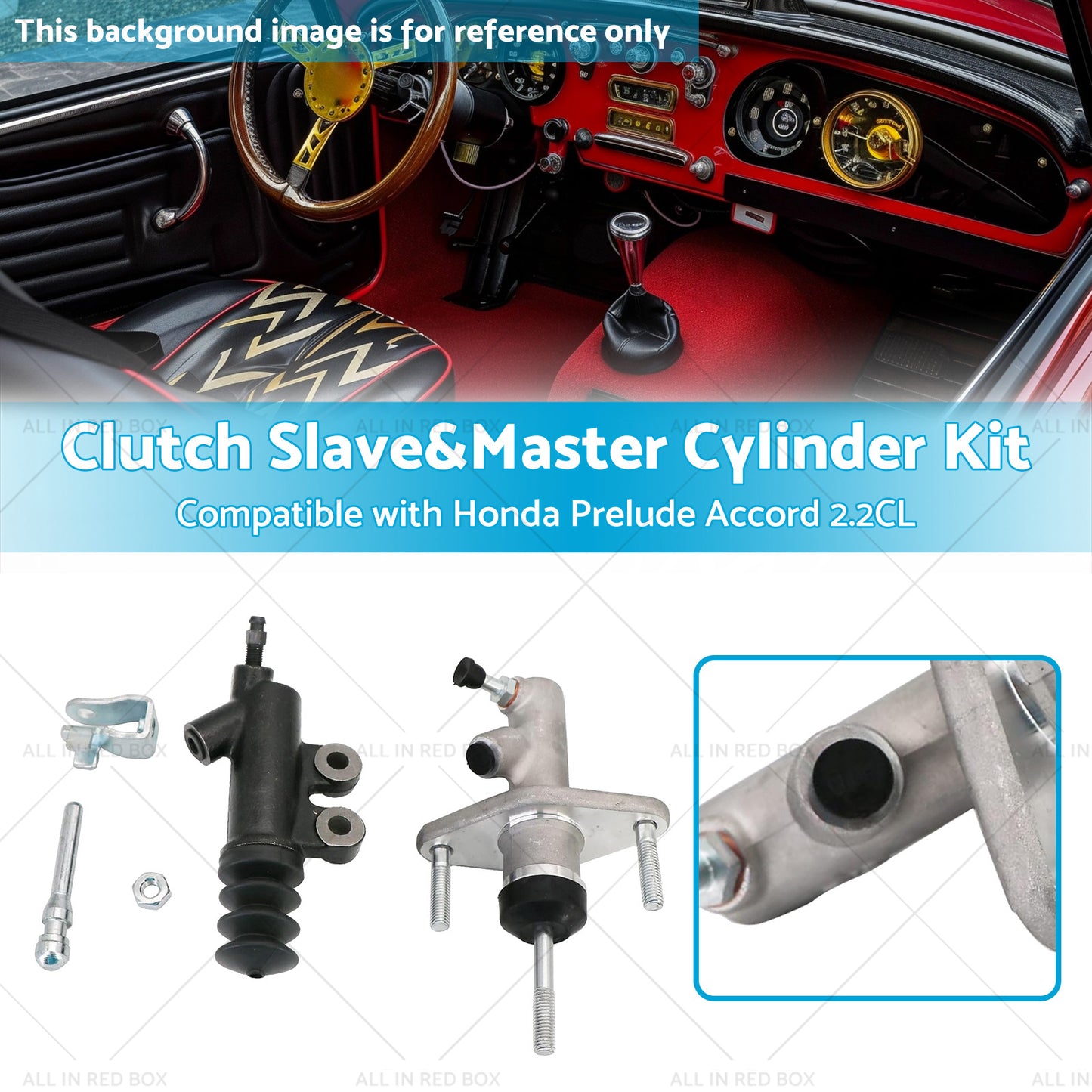 {{ Clutch Slave and Master Cylinder Kit Suitable for 92-01 Honda Prelude Accord 2. 2CL }} - Buy Car Parts Online at {{ Kaka Auto Parts }}.