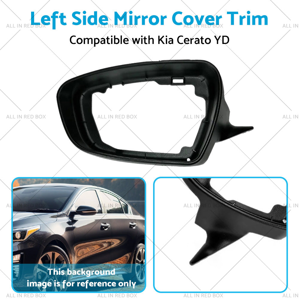 {{ Left Side Mirror Cover Trim Suitable for ?Kia Cerato YD 2013-2018 Matte Black }} - Buy Car Parts Online at {{ Kaka Auto Parts }}.