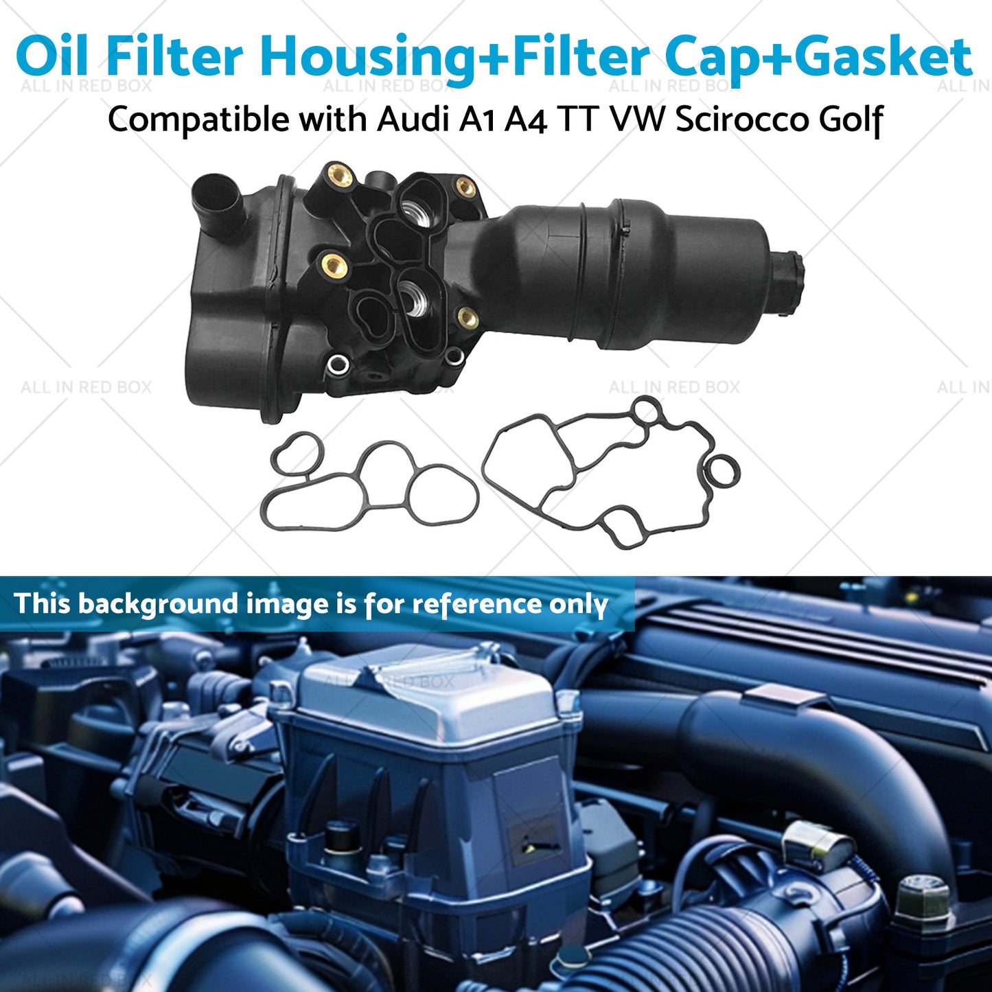 {{ Oil Filter Housing with Gasket Suitable For VW Audi Seat 2. 0 TFSI 06F115397H }} - Buy Car Parts Online at {{ Kaka Auto Parts }}.