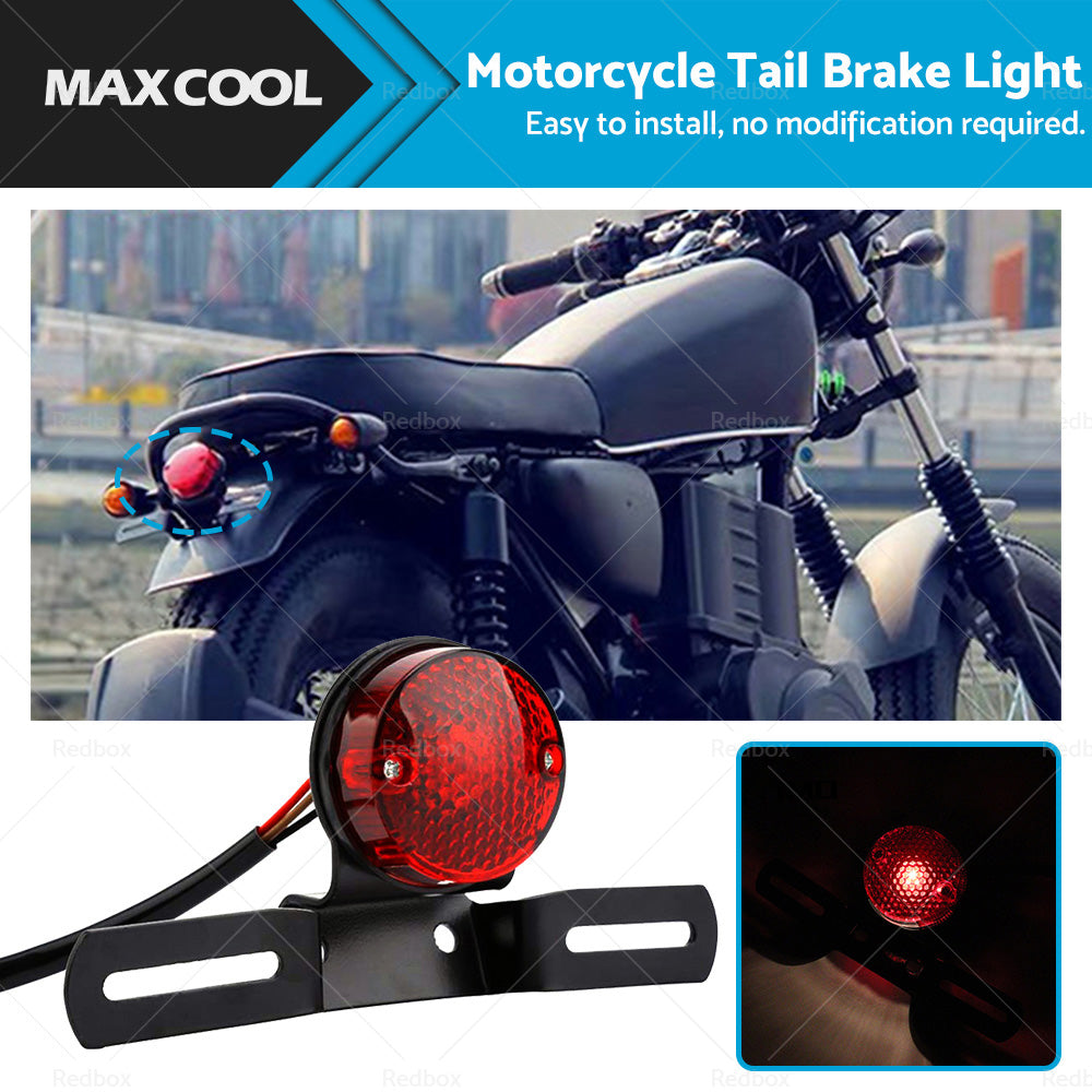 {{ Motorcycle Tail Brake Light Number License Bulb Retro Rear Stop Lamp Universal }} - Buy Car Parts Online at {{ Kaka Auto Parts }}.