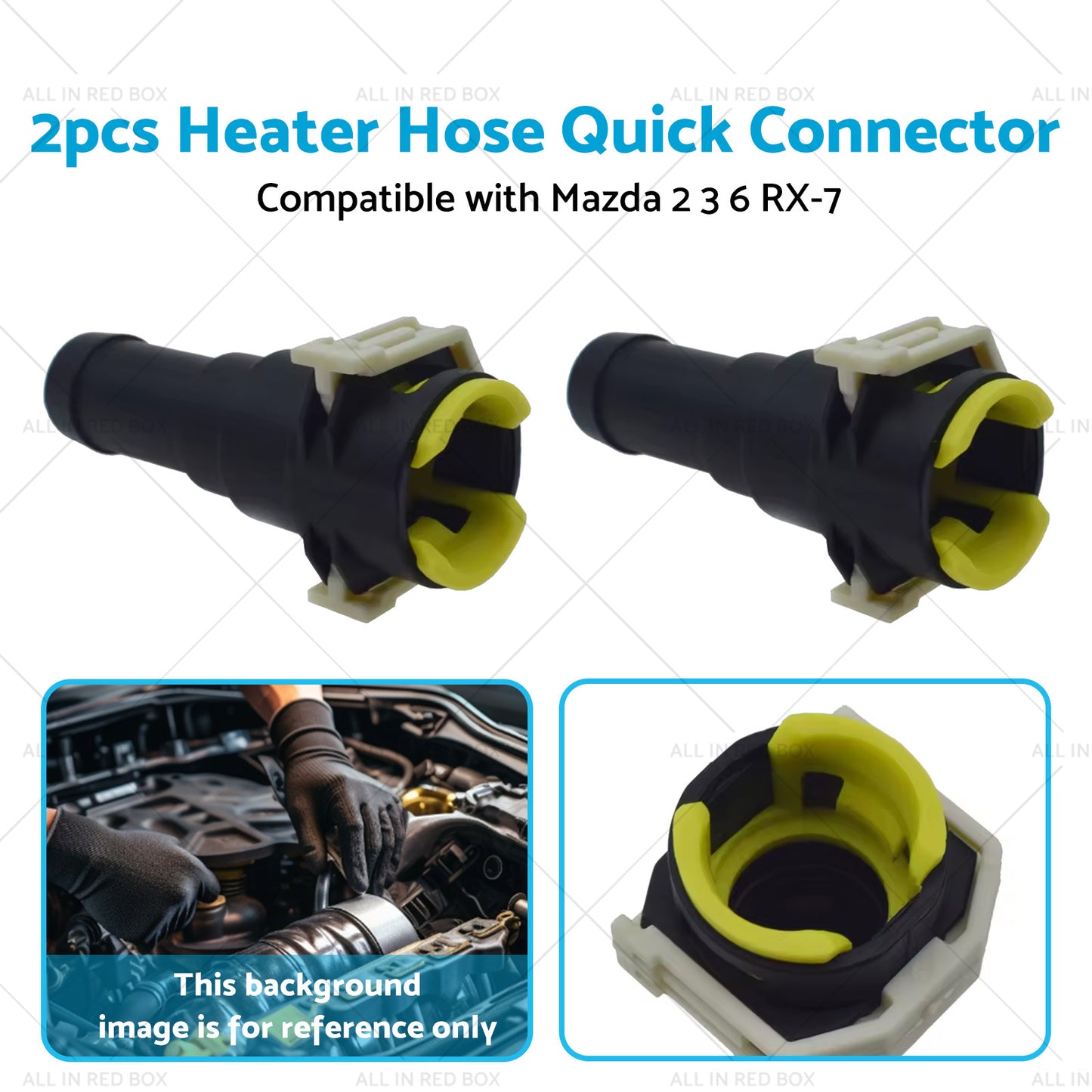 {{ 2x Heater Hose Quick Connector Suitable for Mazda MX-3 MX-6 RX-7 Protege MPV }} - Buy Car Parts Online at {{ Kaka Auto Parts }}.