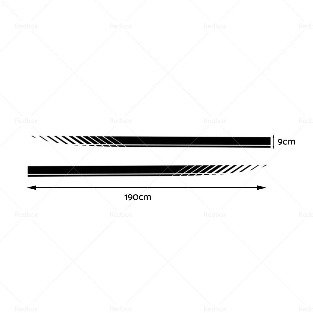 {{ 2x Racing Plaid Side Door Fender Skirt Stripes Decals Stickers Car Accessories }} - Buy Car Parts Online at {{ Kaka Auto Parts }}.