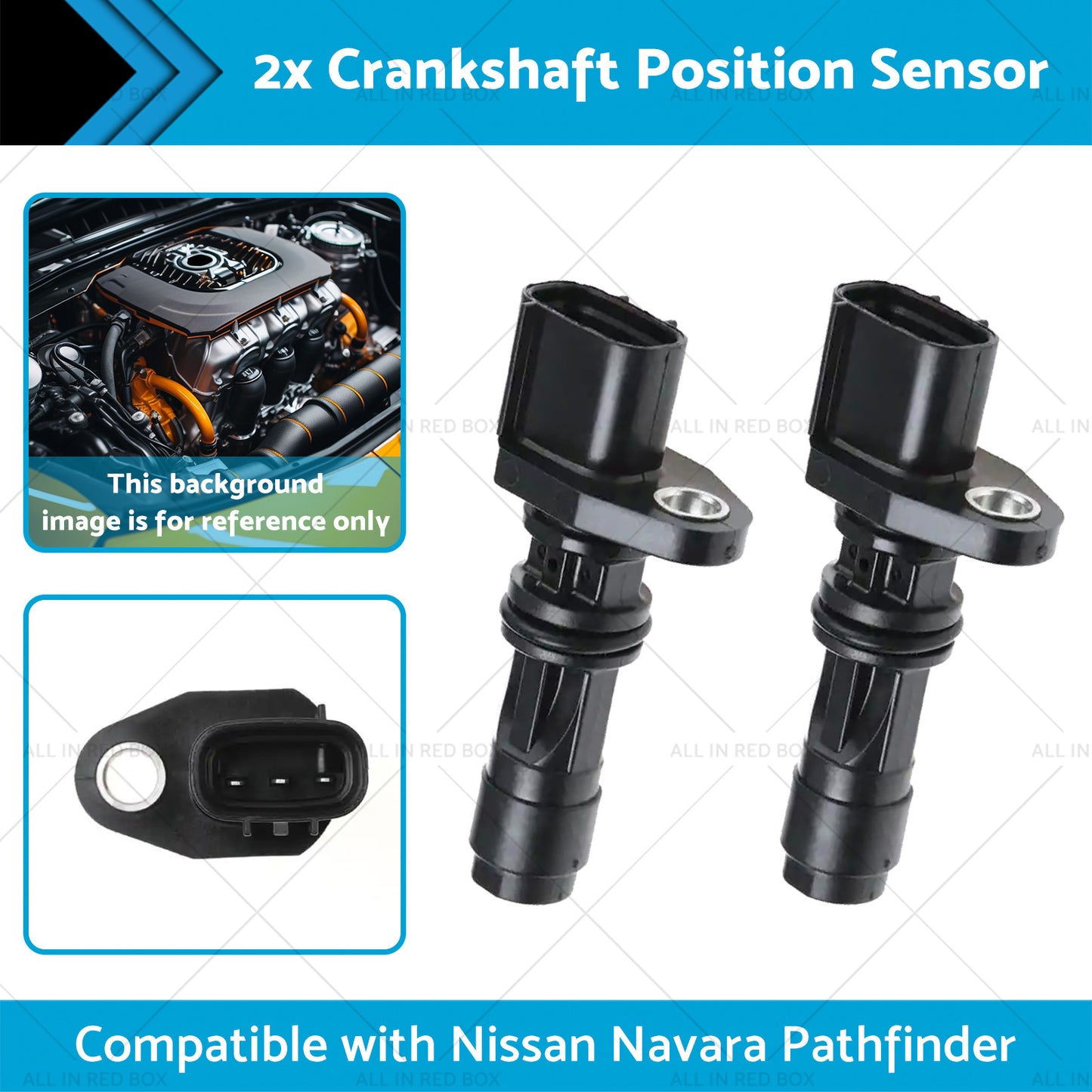 {{ 2x Crankshaft Position Sensor Suitable For Nissan Navara D40 Pathfinder R51 }} - Buy Car Parts Online at {{ Kaka Auto Parts }}.