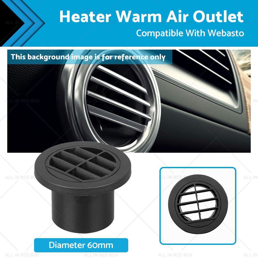 60mm,Diesel Heater Ducting Warm Air Vent Directional Outlet or Suitable For Webasto